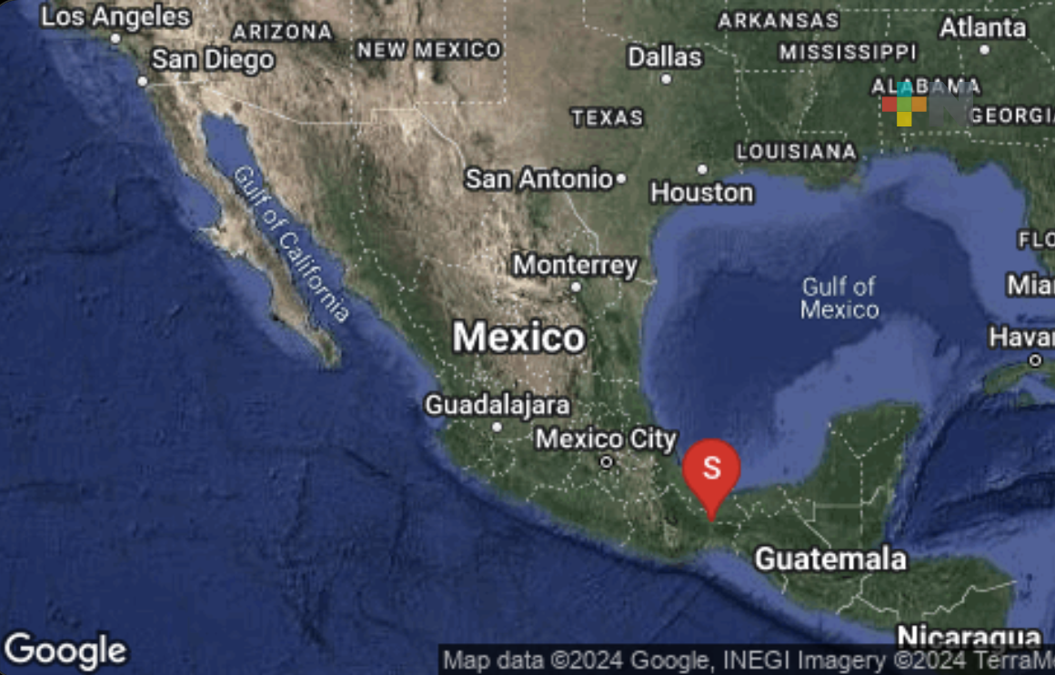 Reportan sismo magnitud 4.8 al sur del estado de Veracruz